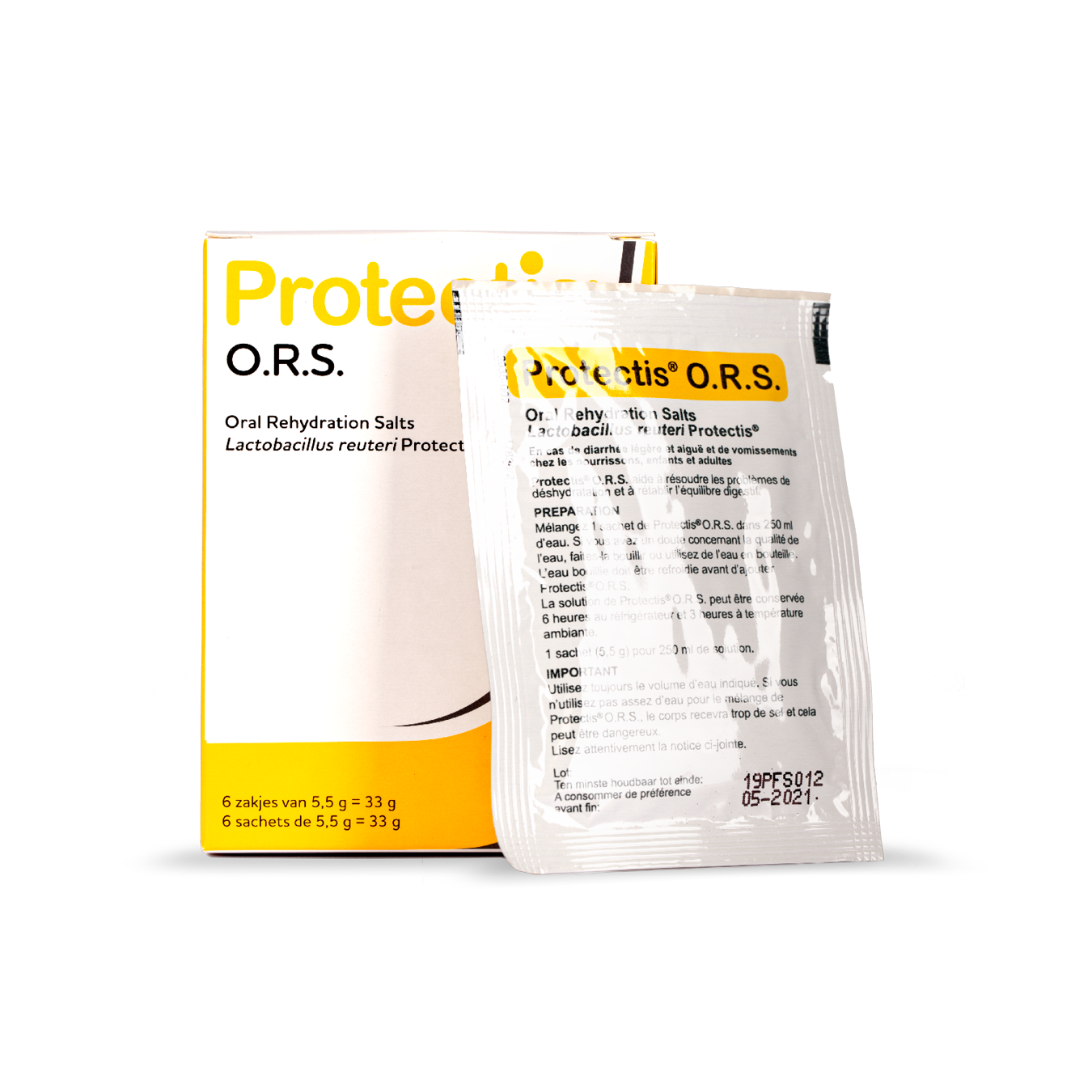 Protectis® O.R.S.* est une préparation à base de sel et de glucose adaptée aux diarrhées et aux vomissements.