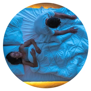 Niet woelen in je bed Lukt het niet om in te slapen? Blijf dan niet woelen in je bed.