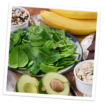 Légumes à feuilles vertes Magnésium dans les légumes à feuilles vertes